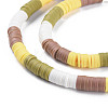 Fixed 4 Color Handmade Polymer Clay Bead Strands X-CLAY-S096-029D-3