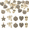 20Pcs 5 Styles Alloy Enamel Rhinestone Pendants ALRI-TA0001-46-1