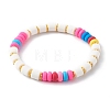 Handmade Polymer Clay Beads Stretch Bracelets Sets BJEW-JB06427-6