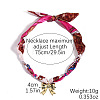 Alloy Enamel & Rhinestone & Resin & Acrylic Bowknot Pendant Printed Cloth Scarf Necklaces for Women FS-WG8696E-12-1