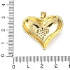 Valentine's Day Brass Micro Pave Clear Cubic Zirconia Pendants KK-A293-19B-G-3