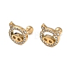 304 Stainless Steel Crystal Rhinestone Animal Cartilage Earrings SA-CBA1F7E-01G-05-1
