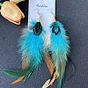 Alloy Feather Dangle Earrings FS-WGF4526-01-3