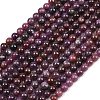 Natural Gemstone Ruby Round Beads Strands G-O017-6mm-06-2