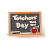 Teacher's Day Theme Rack Plating Light Gold Alloy Brooches JEWB-Z016-01KCG-12-1
