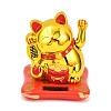 ABS Plastic Solar Powered Maneki-neko Figurines DJEW-B017-01A-03-1