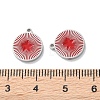 304 Stainless Steel Enamel Charms STAS-M102-23P-02-3