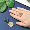 304 Stainless Steel Cuff Rings Components STAS-Z138-02G-02-2