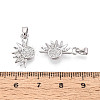 Brass Micro Pave Clear Cubic Zirconia Charms KK-N259-17P-3
