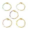 Dyed Natural Freshwater Shell Beads Link Bracelets BJEW-JB13682-3