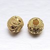 Real 18K Gold Plated Rondelle 925 Sterling Silver Textured Beads STER-M101-02-7mm-1