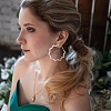 Kissitty 7 Pairs 7 Style Resin Pearl Beaded C-shape & Ring Dangle Stud Earrings FIND-KS0001-16-7