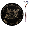 AHADEMAKER 1Pc Natural Rose Quartz Dowsing Pendulum Pendant DIY-GA0003-53J-1