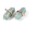 Natural Amazonite Double Terminal Pointed Pendants G-N345-09F-2