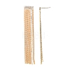 Clear Cubic Zirconia Chain Tassel Dangle Stud Earrings EJEW-G321-19G-3