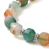 Dyed Natural Agate Beaded Stretch Bracelet BJEW-JB09180-02-4