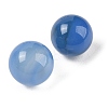 Natural Blue Agate No Hole Sphere Beads G-K353-04B-30-2