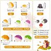 Hedgehog Shape Resin Animal Model Ornaments DJEW-FH0001-08-5