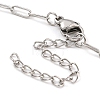 304 Stainless Steel Paperclip Chains Necklace Makings AJEW-P119-05P-3