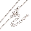 Heart Knot Rack Plating Brass Pendant Necklaces NJEW-S423-02P-3