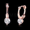 Fashion Popular Brass Micro Pave Cubic Zirconia Hoop Earrings EJEW-BB15420-2