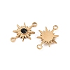 304 Stainless Steel Micro Pave Cubic Zirconia Connector Charm ZIRC-F147-02G-01-2