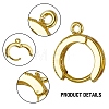 8Pcs 2 Colors Brass Huggie Hoop Earring Findings KK-SZ0005-36-2