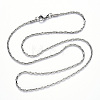 304 Stainless Steel Coreana Chain Necklace NJEW-S420-005A-P-3