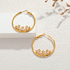 304 Stainless Steel & Clear Cubic Zirconia Hoop Earrings WGAD5E2-02-1