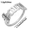 Adjustable Stainless Steel Constellations Cuff Ring for Couples TY6304-15-1