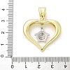 Brass Micro Pave Cubic Zirconia Pendants KK-S511-30GP-02-3