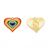 Heart Alloy Enamel Pendants ENAM-TAC0016-01A-1