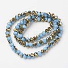 Electroplate Opaque Glass Beads Strands LS-EGLA-A034-P6mm-O11-2
