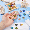 24Pcs 6 Colors Handmade Lampwork Beads LAMP-DC0001-30-3