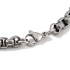 304 Stainless Steel Box Chain Bracelets for Men BJEW-B096-33A-AS-3