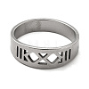 Non-Tarnish 201 Stainless Steel Finger Rings RJEW-G278-08P-2