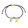 Alloy & Brass Beads Braided Bracelets BJEW-MZ00075-02-1