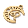 Real 18K Gold Plated 304 Stainless Steel Pendants STAS-R003-02G-09-2