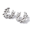 Non-Tarnish 304 Stainless Steel Olive Branch Wreath Stud Earrings for Women EJEW-I284-02P-1