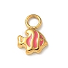 Ion Plating(IP) 304 Stainless Steel Enamel Charms STAS-G351-05G-03-1