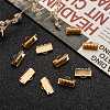 Ion Plating(IP) 304 Stainless Steel Ribbon Crimp Ends X-STAS-F098-04-5