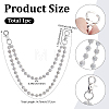 1Pc Polymer Clay Rhinestone Round Beaded Pants Chains AJEW-BM0001-29B-01-2