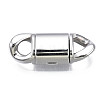 304 Stainless Steel Fold Over Clasps STAS-S080-01A-P-2