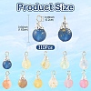 110Pcs 11 Colors Baking Paint Glass with Gold Powder Pendants PALLOY-YW00212-3