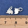 Fine Silver Elephant Charms STER-A049-02S-3