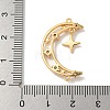 Brass Micro Pave Clear Cubic Zirconia Pendants KK-K378-01G-01-3