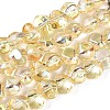 Electroplate Transparent Glass Beads Strands EGLA-Q133-01A-11-1