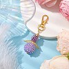 Angel Glass Seed Bead Pendant Decorations HJEW-MZ00088-02-2