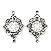 Tibetan Style Alloy Connector Cabochon Settings FIND-C094-02AS-1