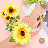 Silk Cloth Imitation Flower Wrist AJEW-CP0001-39-3